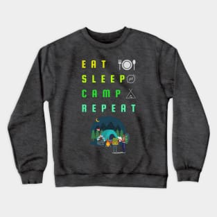 Eat Sleep Camp Repeat Crewneck Sweatshirt